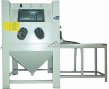 （標準型）推車轉臺式手動噴砂機-推車轉臺手動噴砂機噴砂設備應用范圍 騰博噴砂機械系列手動噴砂機適用于較重工件的噴砂處理，如各類型模具、···